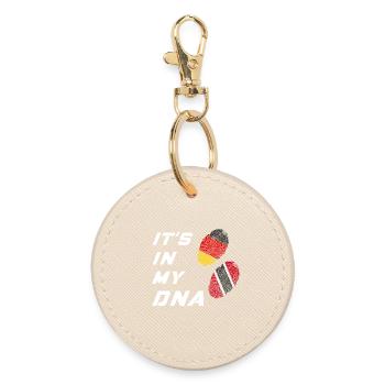 In my DNA Germany / Trinidad and Tobago - Round Keyring - oyster - Front