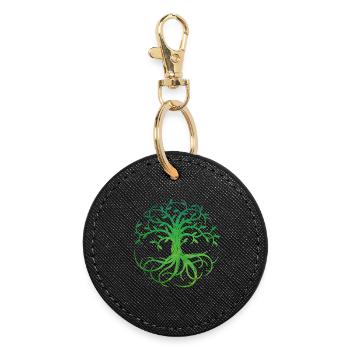 Celtic Tree of Life - Runder Schlüsselanhänger - Schwarz - Vorne