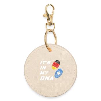 In my DNA Germany / Somalia - Round Keyring - oyster - Front