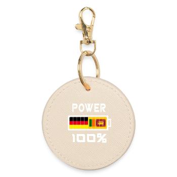 Deutschland und Sri Lanka Power 100% - Runder Schlüsselanhänger - Auster - Vorne