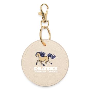 Drôle de déclaration de poney Chevaux islandais Chevaux - Porte-clés rond - huître - Devant