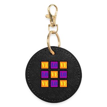 VELO LOVE LOVE VÉLO VÉLO CADEAU - Porte-clés rond - noir - Devant