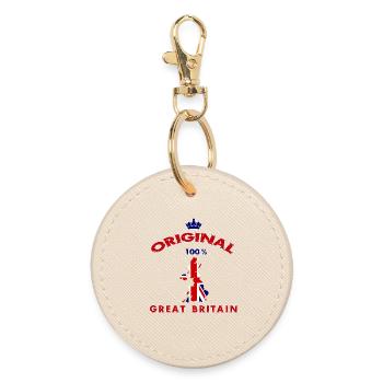 Great Britain original 100% flags design - Round Keyring - oyster - Front