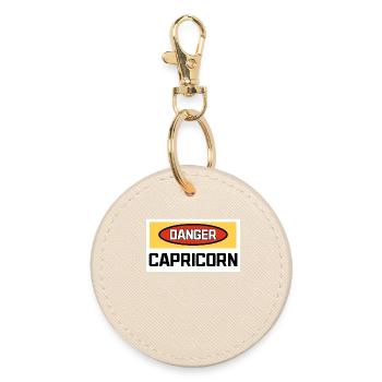 Déclaration du Capricorne Horoscope Galaxie Superstition - Porte-clés rond - huître - Devant