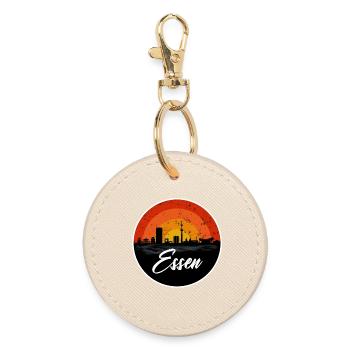 Essen Skyline II - Round Keyring - oyster - Front