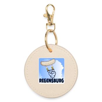 REGENSBURG - WEIßWURST ZUZELN - ZOMBIE - Runder Schlüsselanhänger - Auster - Vorne