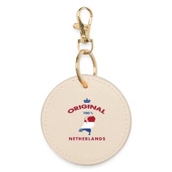 Niederlande Original 100% Flaggen Design - Runder Schlüsselanhänger - Auster - Vorne