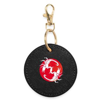 Scorpios - Letter S - Round Keyring - black - Front