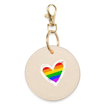 Lgbt Love Heart Equality Arc-en-ciel - Porte-clés rond - huître - Devant