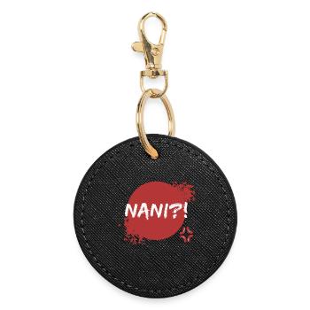 Anime Manga Quote Japanese Pop Culture Geek - Round Keyring - black - Front