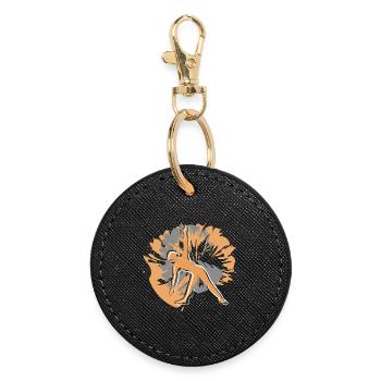 Yoga style 2025 with friends - Round Keyring - black - Front