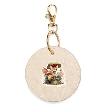 Renard du désert mignon - Porte-clés rond - huître - Devant