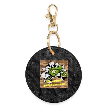 Alligator no Wall no Limit Overcome your limits - Round Keyring - black - Front