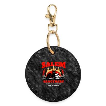Salem Sanctuaire pour chats et familiers - Porte-clés rond - noir - Devant