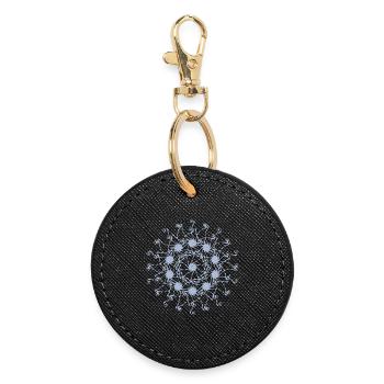 Mandala | Random patterns rotated - Round Keyring - black - Front