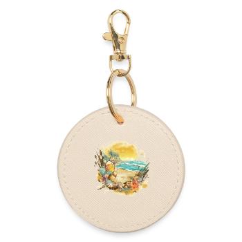 Rêve de plage - Porte-clés rond - huître - Devant