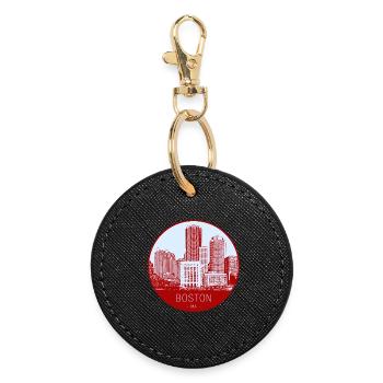 Cercle d’horizon de Boston - Porte-clés rond - noir - Devant