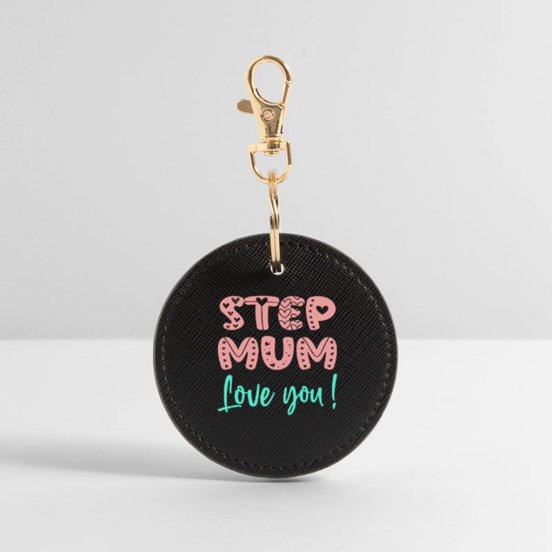 STIEFMUTTER - ICH LIEBE DICH MUTTERTAG - STIEFMUTTER Runder Schlüsselanhänger