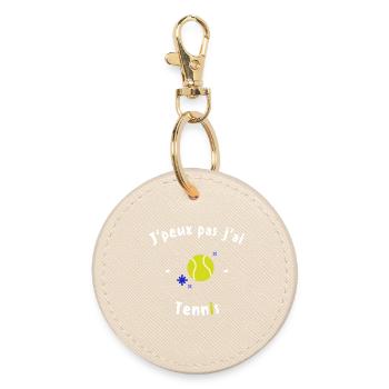 J peux pas j ai Tennis - Porte-clés rond - huître - Devant