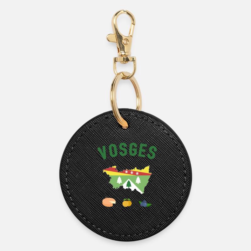 Vosges - Porte-clés rond - noir