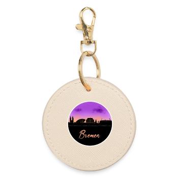 Belle ligne d’horizon de Brême - Porte-clés rond - huître - Devant