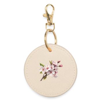 Pastel cherry blossoms - Round Keyring - oyster - Front