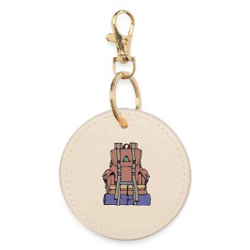 Hiking Hiking Routes Climbing Mountaineering Nature - Round Keyring - oyster - Front