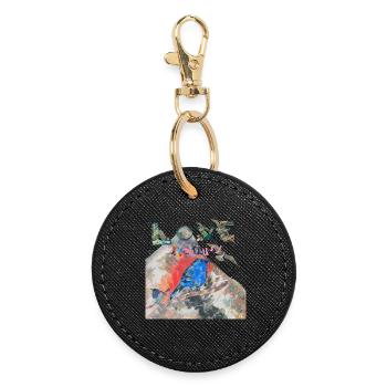 AIMEZ LA NATURE - Porte-clés rond - noir - Devant
