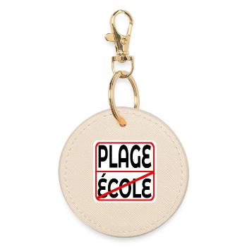 Début des vacances École PLAGE - Porte-clés rond - huître - Devant