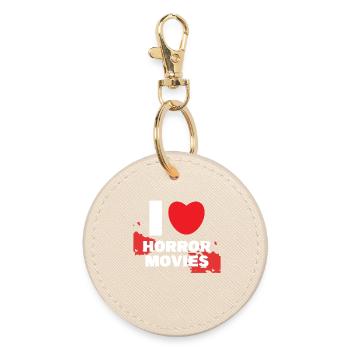 Cinéma Cineaste I Love Movies Déclaration de cœur Films - Porte-clés rond - huître - Devant