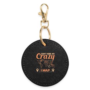 Cartography design - Round Keyring - black - Front