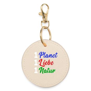 Natur Erde Umwelt Umweltfreundlich Statement - Runder Schlüsselanhänger - Auster - Vorne