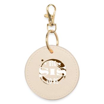 Frère et sœur Amour Big Brother Sis Déclaration - Porte-clés rond - huître - Devant