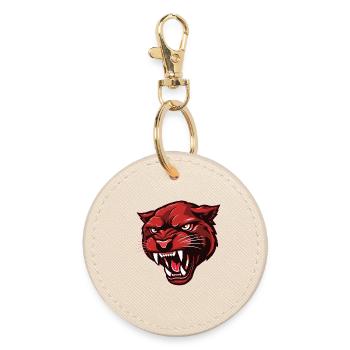 Panther Head Red - Round Keyring - oyster - Front