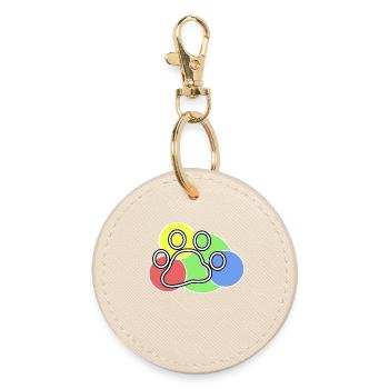 Animals Cuddly Animal Pet Favorite Animal Pets - Round Keyring - oyster - Front