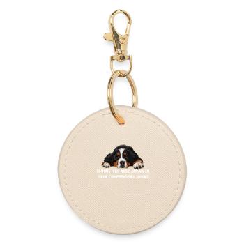 Bernese mountain dog - Round Keyring - oyster - Front
