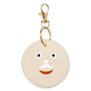 Vintage Clown Face for Costumes - Round Keyring - oyster - Front