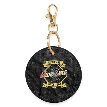 Birthday Vintage 1994 Legendary & Awesome - Round Keyring - black - Front