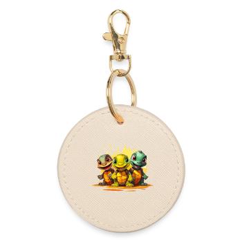 Escouade de bébés tortues - Porte-clés rond - huître - Devant