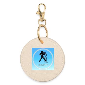acquarius - Round Keyring - oyster - Front