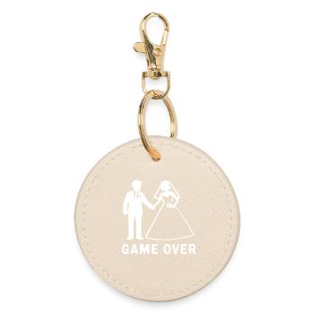 Jeu des jeunes mariés sur le mariage - Porte-clés rond - huître - Devant