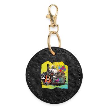 Pop Art Musique Pop - Porte-clés rond - noir - Devant