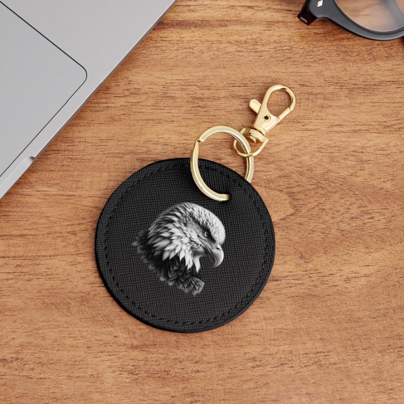 Bald Eagle Round Keyring