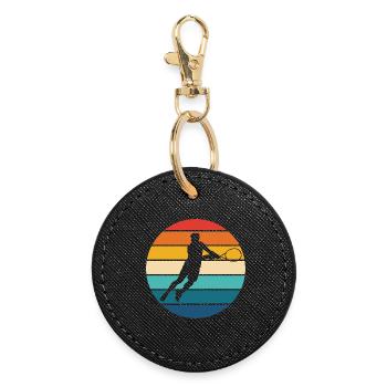 Tennis - Round Keyring - black - Front