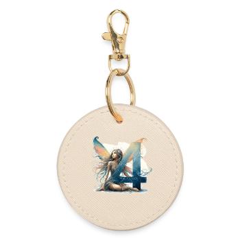 Cadeau d’anniversaire elfe fée de 4 ans - Porte-clés rond - huître - Devant