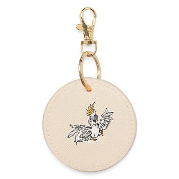 Parrot, Pet, Tropical, Bird, Animal, Zoo Animals - Round Keyring - oyster - Front