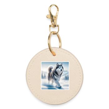 Husky - Round Keyring - oyster - Front
