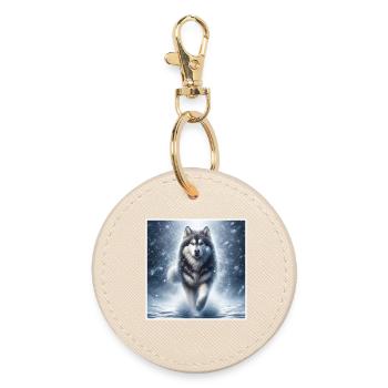 Husky - Round Keyring - oyster - Front
