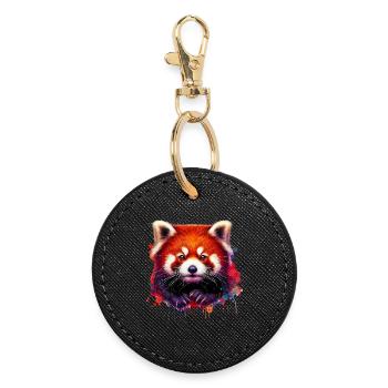 Red panda - Round Keyring - black - Front