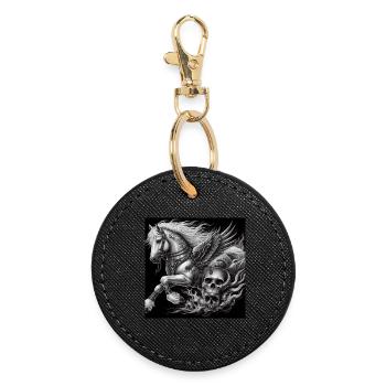 Heavy Pegasus - Round Keyring - black - Front